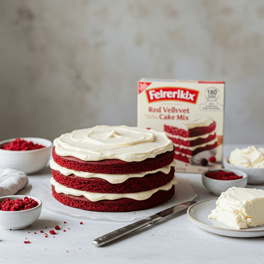 Easy Red Velvet Cake Recipe with Cake Mix