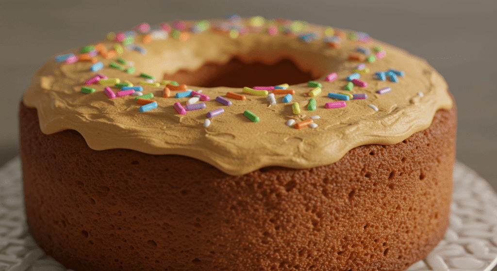 Festival Cake Recipe with colorful decorations.