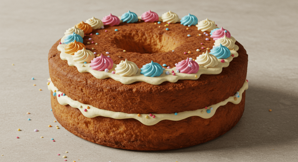 Bright and cheerful festival cake.