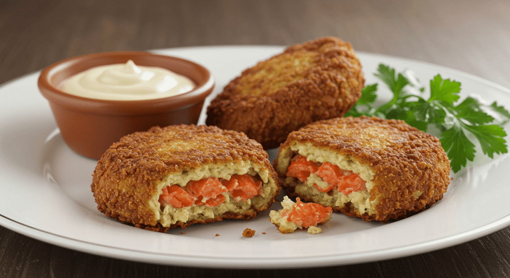 Crispy New Orleans crab cakes with remoulade sauce