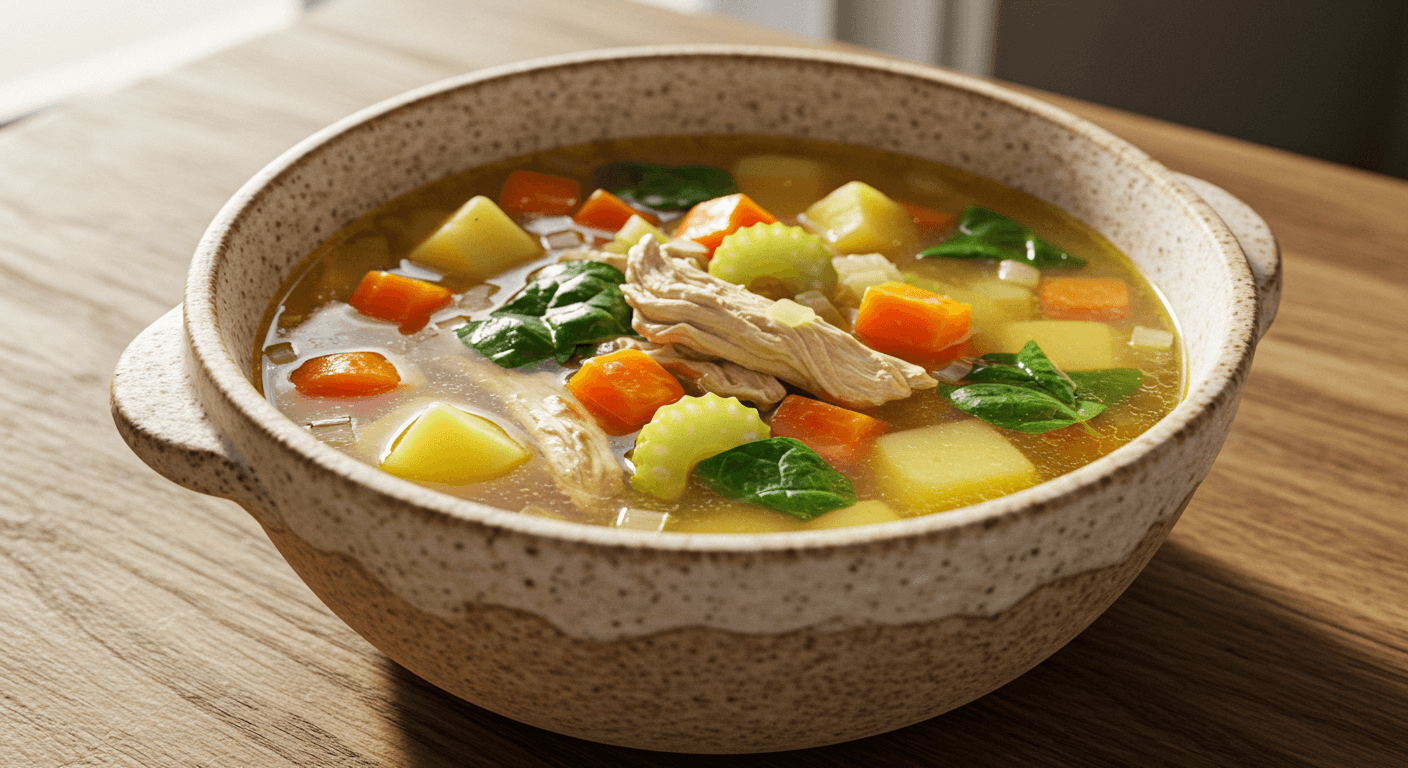 Weight Watchers Chicken Vegetable Soup,easy and healthy