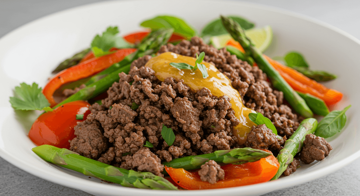 Ground Wagyu Beef recipe Stir Fry with Vegetables